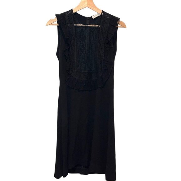 Sandro Paris Black Lace Front Sleeveless Mini  Dress Size Small Womens - Picture 1 of 11